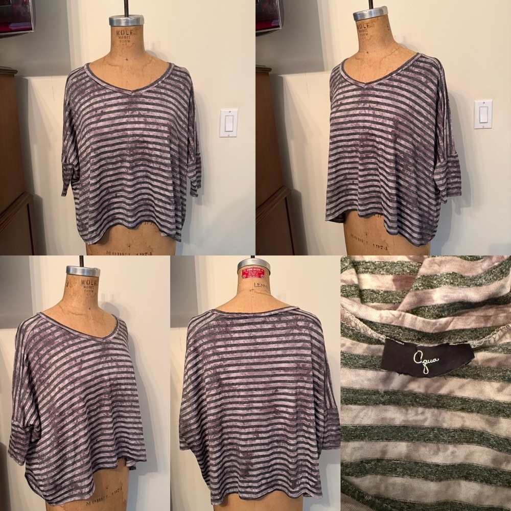3-Piece Aqua Bloomingdale’s Stripes Shirts Bundle Lot - Picture 2 of 5